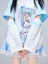 White & Blue Buckle Strap Tenshi Kaiwai Sleeves