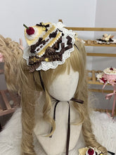 Yellow/Pink/Blue Sweet Lolita Triangle Cake Mini Hat with Bow and Cherry Decoration