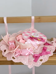 Yellow/Pink Sweet Lolita Candy Box Mini Hat With Clips