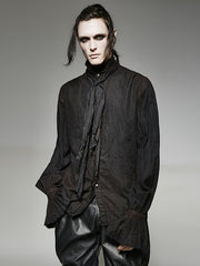 Black Men's Steampunk Tie Shirt