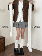 White/Creamy White Knitted Socks 60/100CM Length Options