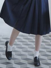 White Ruffled Cuff Ankle Socks