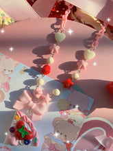 Pink Cake Pendant Bowknot Decorated Beaded Necklace