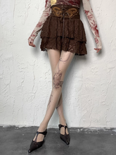 Y2K Nude Wasteland Punk Bowknot Print Tattoo Tights