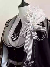 White Feather and Cross Decoration Brooch