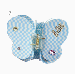 Y2K Rhinestones Decorated Butterfly Claw Clip 9 Color Options