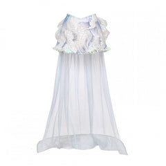 Fairy Goth Bead and Sequin Details Skirt with Detachable Tulle Train