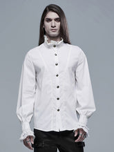 Men's White Goth Aristocratic Shirt