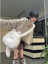 Plush Cat Crossbody Bag