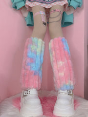 Y2K Gradient Pink/Blue Yume Kawaii Leg Warmers