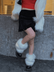 White Y2K 20CM/30CM/40CM Shaggy Leg Warmers