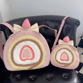 Sweet Strawberry Swiss Roll Bag