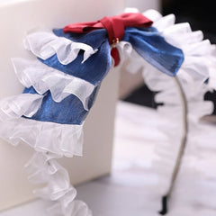 Sweet Lolita Snow White Tulle Ruffled Bowknot KC