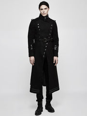 Black Men's Military Uniform Worsted Jacket