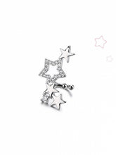 Rhinestoned Star Silver Ear Clip
