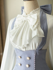 Historical Vibes Light Blue 1950s Halter Neck Underbust Dress