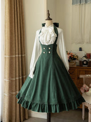 Historical Vibes Green 1950s Halter Neck Underbust Dress