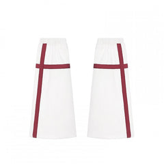 Yami Kawaii White Leg Warmers with Red Cross Design