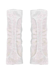 White Goth Lace-up Detail Lace Sleeves
