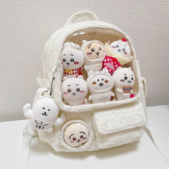 White Plush Ita Backpack