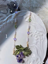 3 Options Grapes/Strawberry/Cherry Pendant Beaded Necklace