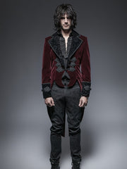 Red Gentle Jacket With Scissors Tail