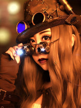 Handmade Steampunk Vintage Microscope Glasses With Light