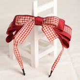 Red & White Plaided Lolita Large Bow KC