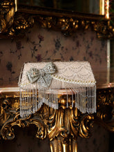 Sparkling Rhinestones Evening Clutch Purse with Handheld Bead Chain