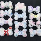 Plush Bone-shaped Hairclip 12 Color Options