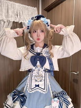 Dark Blue Lolita Beret with Fluffy Cat Ears Accents