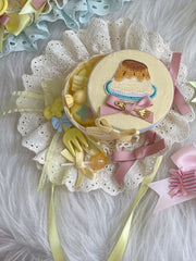 Yellow/Pink Sweet Lolita Candy Box Mini Hat With Clips