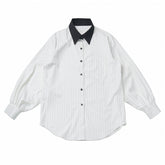 White Striped Oversized Shirt - Effortless Everyday Style