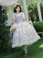 Plus Sizes Available Floral Embroidery Peter Pan Collar Beige Short Sleeves Blouse