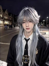 Ouji Style 50CM Dusty Blue Ombre Straight Wig with Bangs