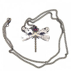 Steampunk Retro Metal Dragonfly Mechanical Gear Pendant Necklace
