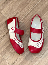 Sweet Lolita Red Low Heels with Bear Paw Velcro Strap