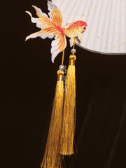 Yellow Koi Fish Fringe Hairclips
