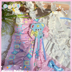 Made-to-Order Teddy Bear and Bowknot Brooch