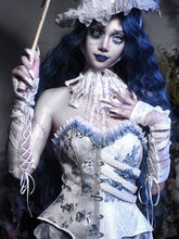 White Goth Lace-up Detail Lace Sleeves