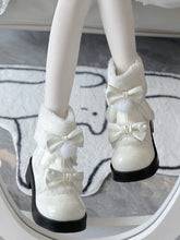 Sweet Lolita White Snow Boots - Fleece Lining & Bow Decor