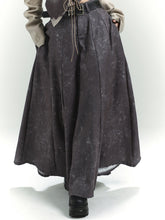 Wasteland Punk Gray Tie-Dye Distressed Ankle Length Skirt