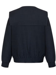 Navy Blue Classic Sailor Collar Jacket - Vintage Academia Style