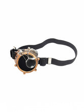 Vintage Steampunk Bronze Retro Goggles With Black Adjustable Strap