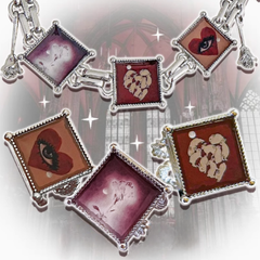 Y2K Oil Painting Design Gothic Choker/Ring