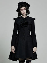 Black Goth Woollen Coat