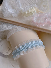 White/Yellow/Pink/Blue Ribbon Ruffle Cute Garter