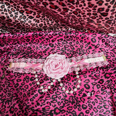 Hime Gyaru Showa Y2K Pink Rose Choker |4 Options with Beaded Chain