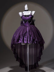 Sparkling Purple Lolita Dress with Corset Waist & Matching Choker