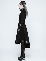 Black Women's Military Uniform Worsted Coat